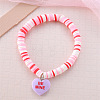 Valentine's Day Zinc Alloy Enamel Charm Bracelets FS-WG4D636-11-1