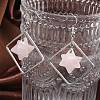Rhombus Brass Dangle Earrings EJEW-D360-01P-02-3