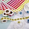 10 Sheets Paper Self-Adhesive Number Round Stickers and 5 Rolls Discount Round Dot Roll Stickers STIC-CA0001-03-6