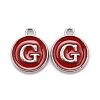 Platinum Plated Alloy Enamel Charms ENAM-S118-03G-P-1