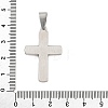 304 Stainless Steel Rhinestone Pendants STAS-G346-47B-P-3