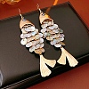 Alloy Dangle Earrings EJEW-D349-01G-1