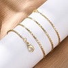 Brass Link Chain Necklaces for Women NJEW-D302-13G-5