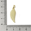 Brass Pave Shell Pendants KK-I708-14A-G-3