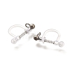 201 Stainless Steel Clip-on Earring Settings STAS-F311-15P-2