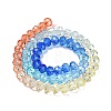 Transparent Painted Glass Beads Strands DGLA-A034-T6mm-A13-5