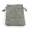 Polyester Imitation Burlap Packing Pouches Drawstring Bags LS-X-ABAG-R005-17x23-04-1