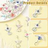 14Pcs 7 Style Acrylic & Alloy Pendant Decorations HJEW-FS00075-2