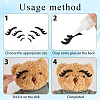 400Pcs 4 Styles Felt Craft Doll Eyelash DIY-GF0013-62-6