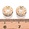 Brass Rhinestone Spacer Beads KK-N273-01B-G-3