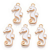 Sea Horse Alloy Enamel Pendants ENAM-Q033-38B-1