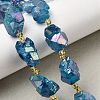 Electroplated Raw Rough Natural Amethyst Beads Strands G-Z131-J02-02-1