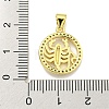 Brass Micro Pave Cubic Zirconia Pendants KK-K354-03G-05-3