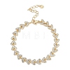 Brass Micro Pave Cubic Zirconia Link Bracelets for Women BJEW-U013-01G-03-1