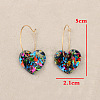 Resin Hoop Earrings FS-WG60B6C-02-3