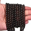 Natural Smoky Quartz Round Beads Strands X-G-E329-6mm-38-3