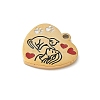 304 Stainless Steel Enamel Pendants STAS-I351-21G-02-2