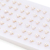 Brass & Natural Pearl Stud Earrings PEAR-N020-WX09-5