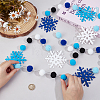 Non-woven Fabric with Felt Pompom Ball Hanging Streamer DIY-PH0036-21-3
