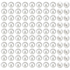 100Pcs 925 Sterling Silver Beads STER-PH0005-19-1