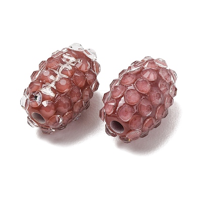 Sports Opaque Acrylic & Resin Rhinestone Beads RB-CBA95A4-02-1