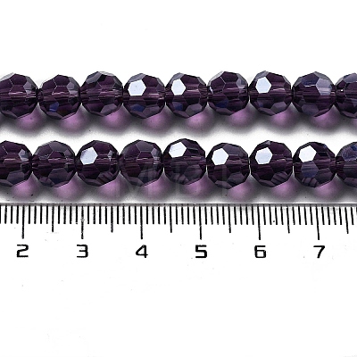 Electroplate Transparent Glass Beads Strands EGLA-A035-T8mm-A15-1