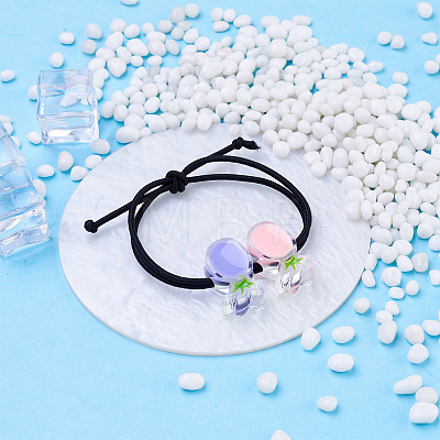 Craftdady 100Pcs 10 Colors Transparent Enamel Acrylic Beads TACR-CD0001-09-1