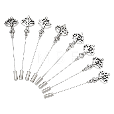 8Pcs Brass & Alloy Beads Brooches JEWB-GO00003-1