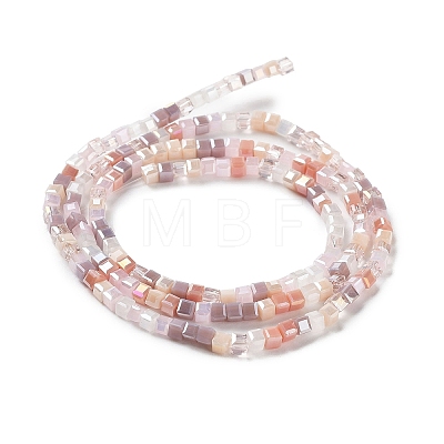 Gradient Color Electroplate Glass Bead Strands X-GLAA-E042-05-B08-1