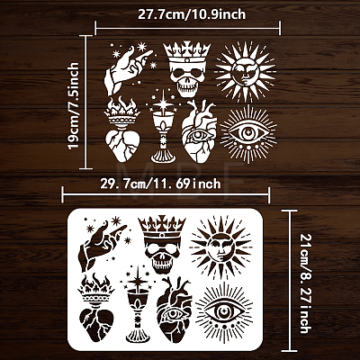 Plastic Drawing Painting Stencils Templates DIY-WH0396-376-1