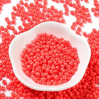 Baking Paint Glass Seed Beads SEED-H002-I-B513-1