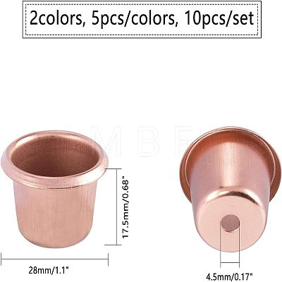 Iron Candle Cups AJEW-AM0001-02-1