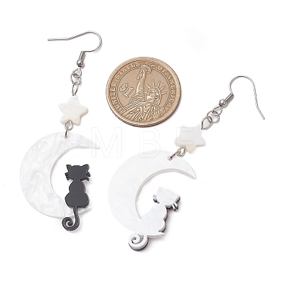 Acrylic Dangle Earrings EJEW-JE06333-03-1