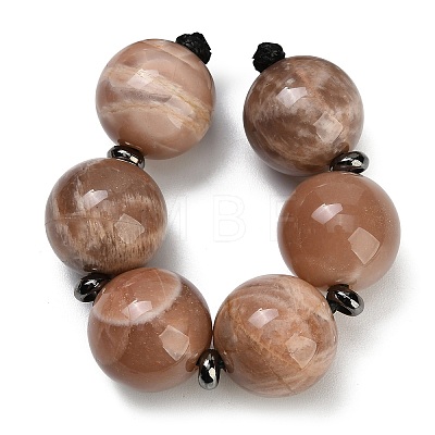 Natural Multi-Moonstone European Beads Strands GG-CBA007A-D07-01-1