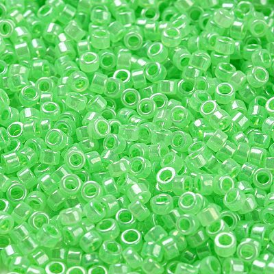 Electroplate Transparent Glass Seed Beads SEED-S042-16A-07-1