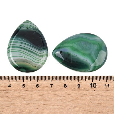 Natural Banded Agate Pendants GG-K002-02G-1