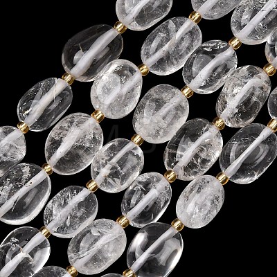 Natural Quartz Crystal Beads Strands G-G453-D17-01-1