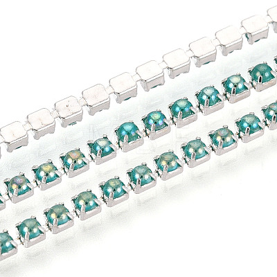 Iron & ABS Imitation Pearl Cup Chains CH-T007-01A-04-1