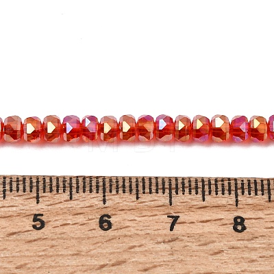 Electroplate Glass Beads Strands GLAA-Q105-03N-1