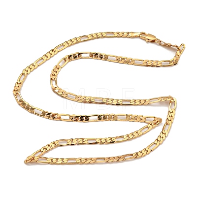 Brass Figaro Chain Bracelets & Necklaces for Women NJEW-U011-11G-1