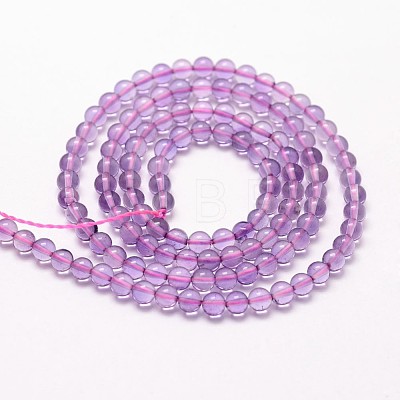 Natural Amethyst Beads Strands X-G-N0215-01-3mm-1