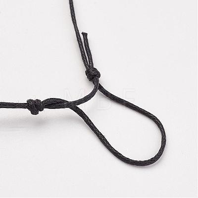 Waxed Cotton Cord Bracelets BJEW-JB02748-04-1