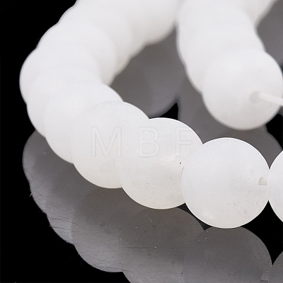 Natural White Jade Beads Strands G-T106-322-1