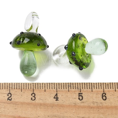 Handmade Lampwork Pendants LAMP-M021-01R-1