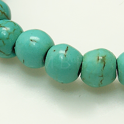 Synthetical Turquoise Beads Strands X-TURQ-GSR4mm129-1