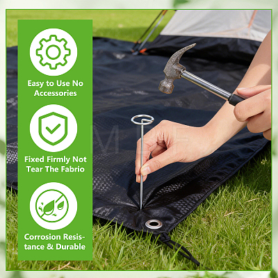 200Pcs Carben Steel Garden Landscape Staples AJEW-WA0004-14-1