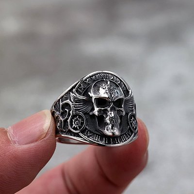 Retro 304 Stainless Steel Finger Rings for Men WG16CDF-01-1