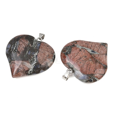 Natural Glaucophane Pendants GG-K002-04I-1