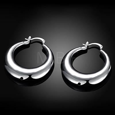 Unique Design Brass Hoop Earrings EJEW-BB10521-1