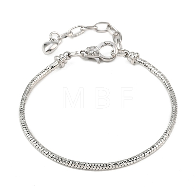 Brass European Style Bracelets for Jewelry Making KK-R031-06-1